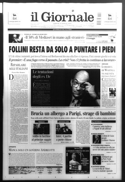 Il giornale : quotidiano del mattino